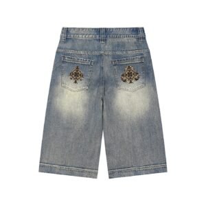 District Urbain – Short Baggy en Denim Délavé