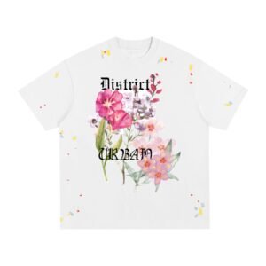 District Urbain – T-shirt Éclats de Peinture – rose