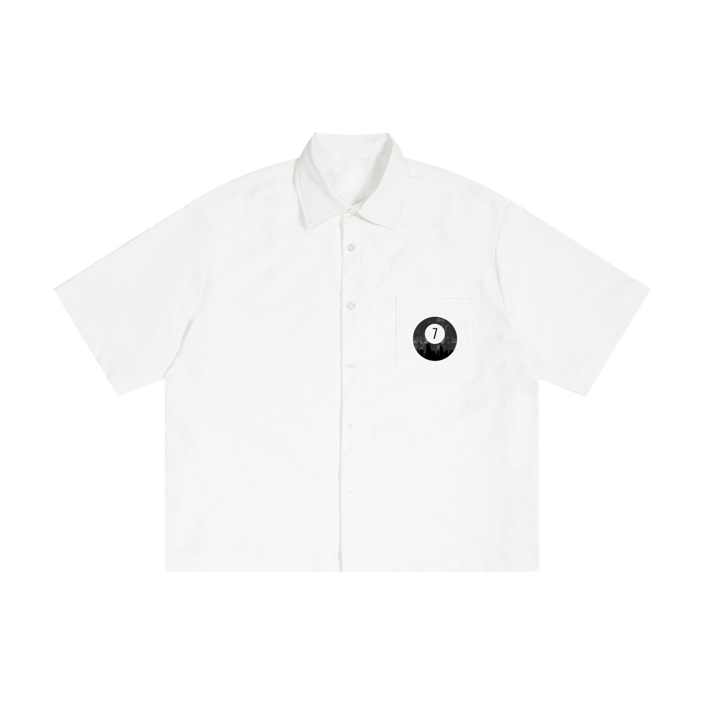 Chemise unisexe boxy à manches courtes, tissu épais – Image 3