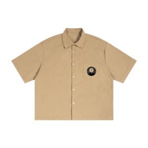 Chemise unisexe boxy à manches courtes, tissu épais