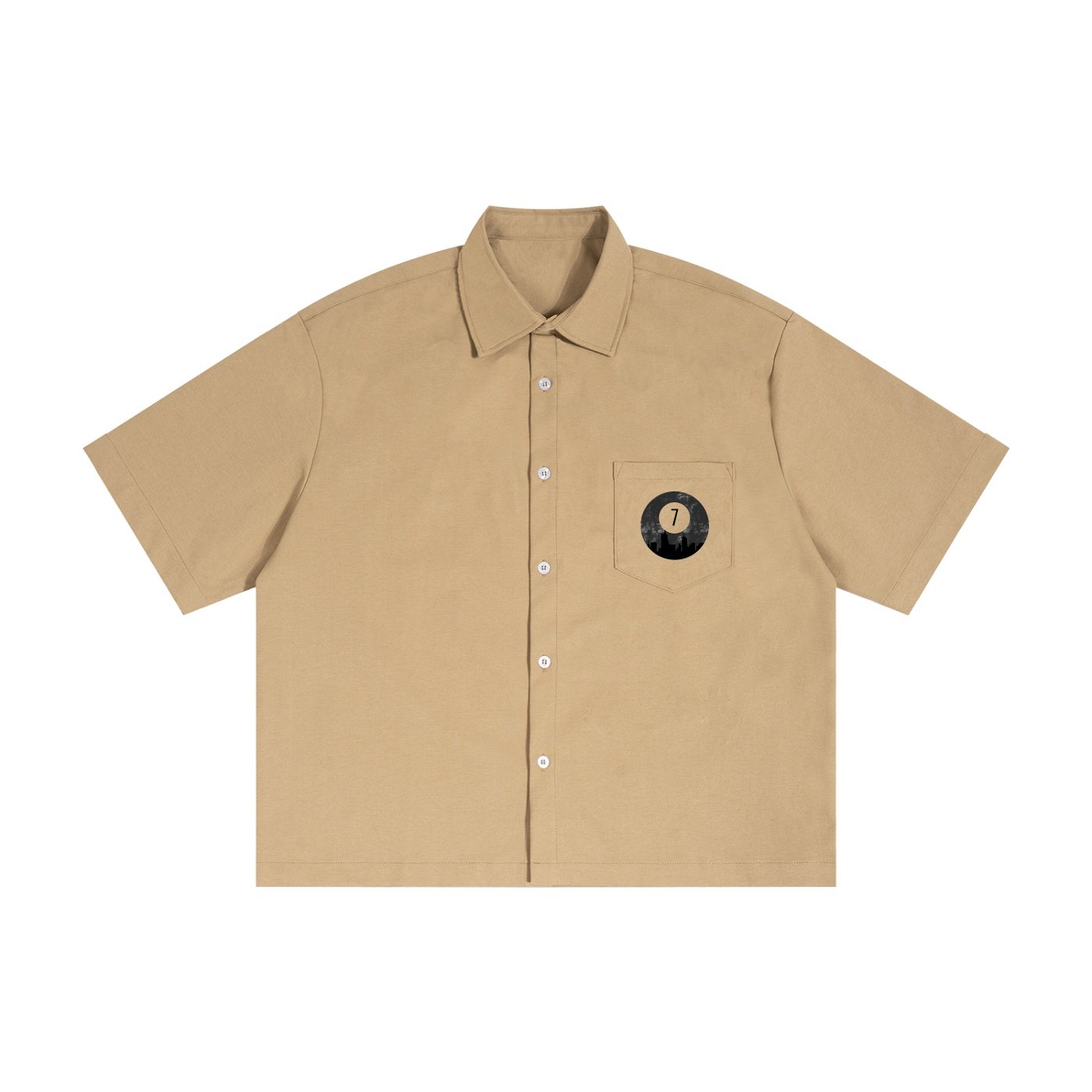 Chemise unisexe boxy à manches courtes, tissu épais